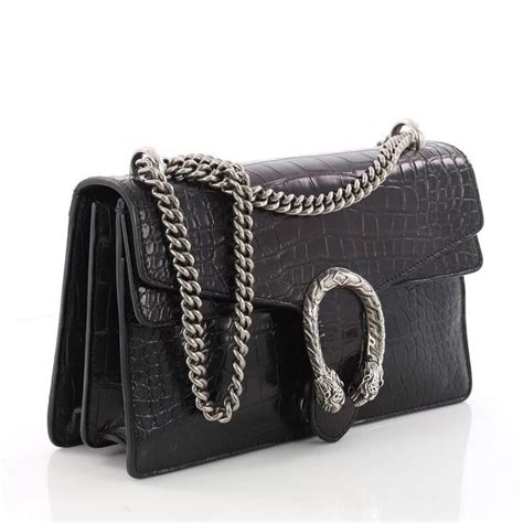 gucci dionysus bag black crocodile|dionysus chain strap shoulder bag.